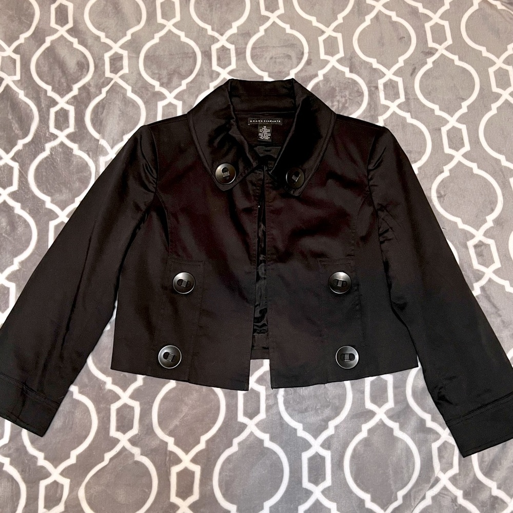 Grace Elements Black Cropped Blazer - image 1